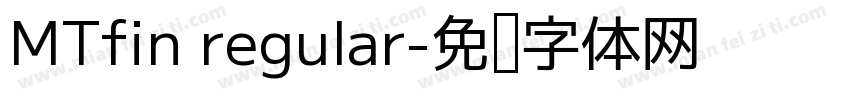 MTfin regular字体转换